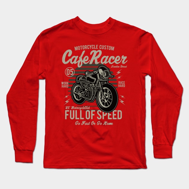 Cafe Racer Long Sleeve T-Shirt by PaunLiviu